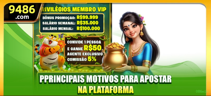 Imagem promocional da plataforma 086win